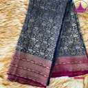 Pure Mysore Crape Brocade  Pure Mysore Crepe Silk PSS0012