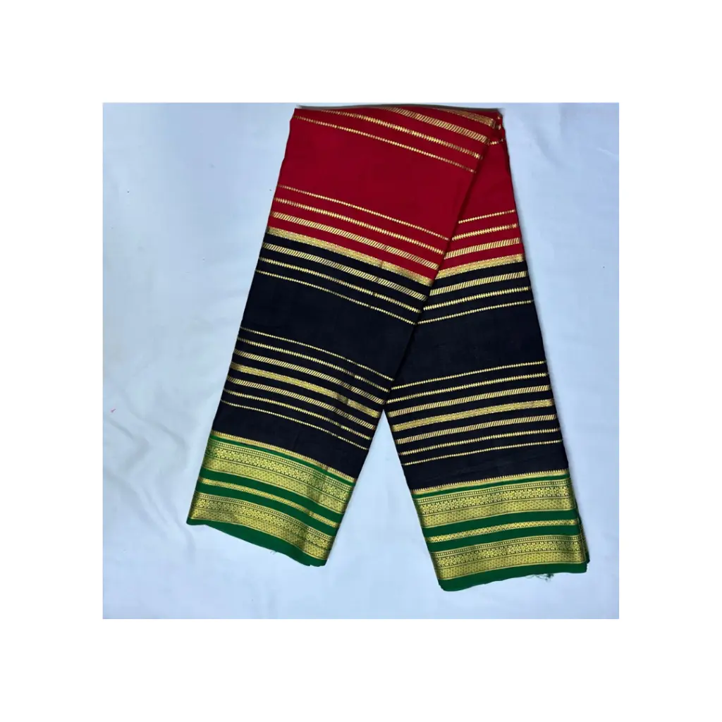 Pure Mysore Crape Brocade  Pure Mysore Crepe Silk PSS0012 