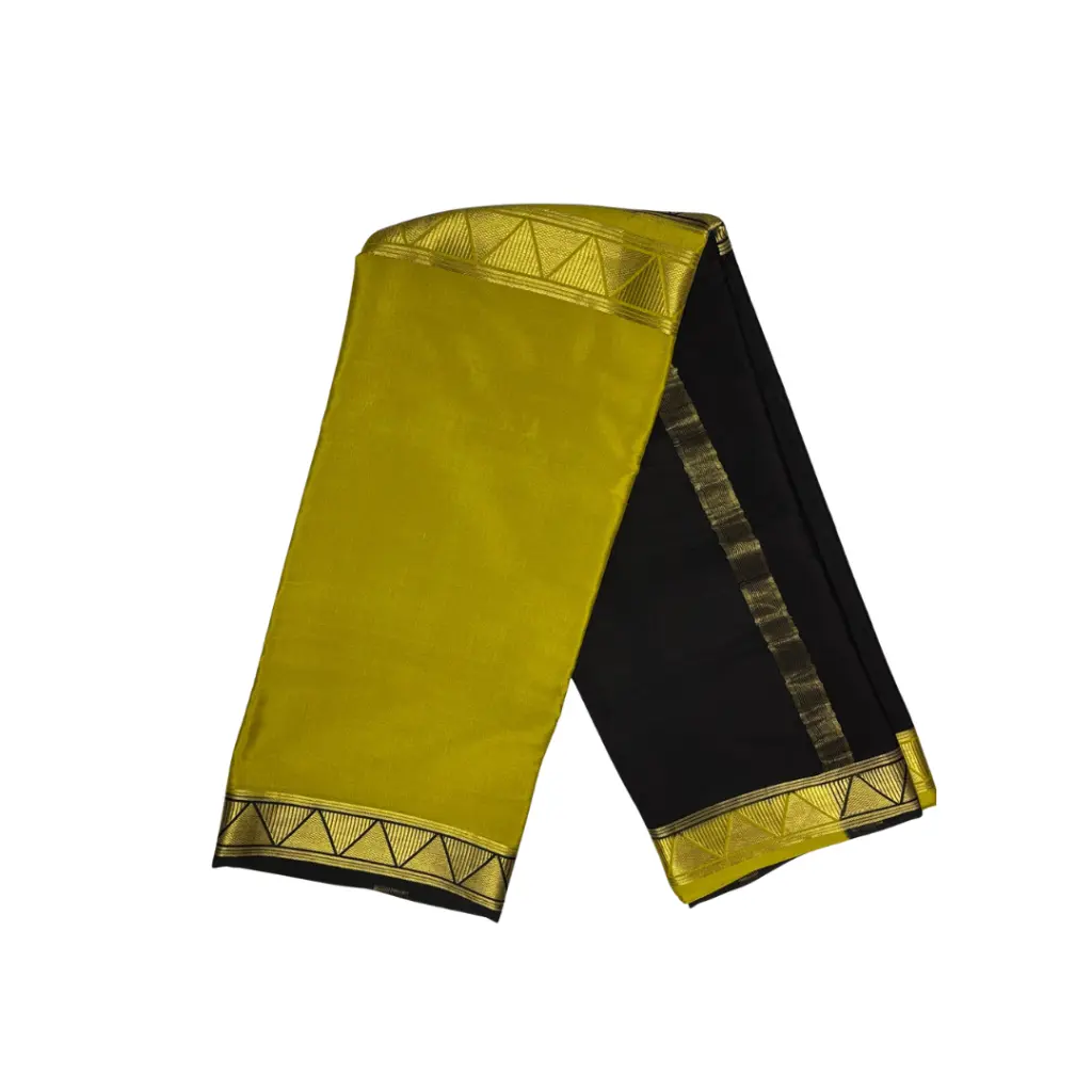 Pure Mysore Crape Brocade  Pure Mysore Crepe Silk PSS0012 