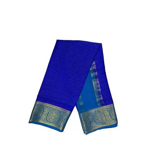 Pure Mysore Crape Brocade  Pure Mysore Crepe Silk PSS0012 